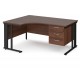 Maestro Cantilever Ergonomic Corner Desk with Fixed Pedestal